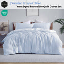 Ardor Frankie Blue Stripe Yarn Dyed Reversible Quilt Cover Set King