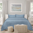 Algodon Romy Blue Cotton Jacquard Quilt Cover Set King
