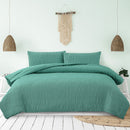 Ardor Tuscan Teal Ruched Quilt Cover Set Queen