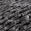 Ardor Cole Ash Striped Faux Fur Soft Plush Throw Rug 130x170cm