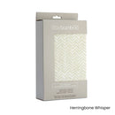 Little Bamboo Jersey Fitted Sheet Cot Size Herringbone Whisper