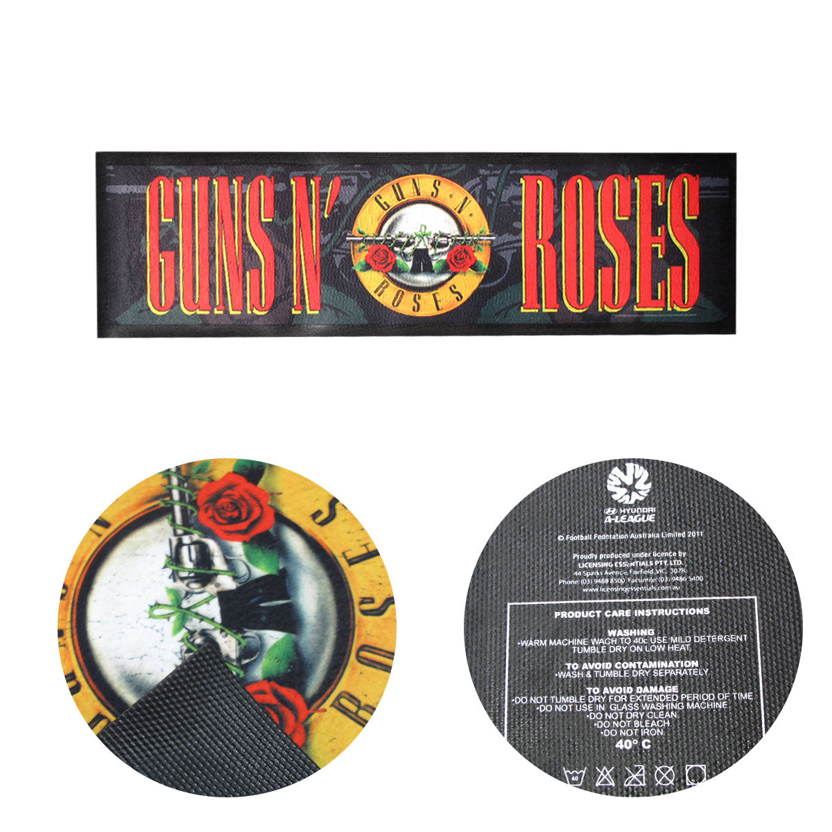 Guns N' Roses Rubber Back Bar Runner 25 x 89 cm