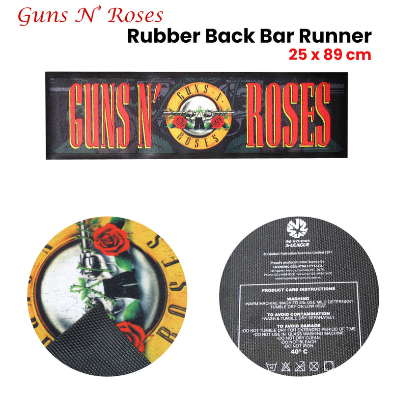 Guns N' Roses Rubber Back Bar Runner 25 x 89 cm