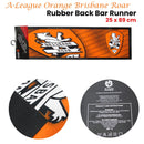 A-League Orange Brisbane Roar Rubber Back Bar Runner 25 x 89 cm