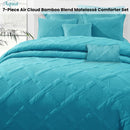 Ramesses Aqua 7- Piece Air Cloud Bamboo Blend Matelasse Comfort Set King