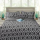 Ramesses Alena Charcoal 4 Pcs Ultrasonic Comforter Set Queen