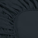 Ramesses 1000TC Linen Bamboo Fitted Sheet Combo Set Charcoal Double