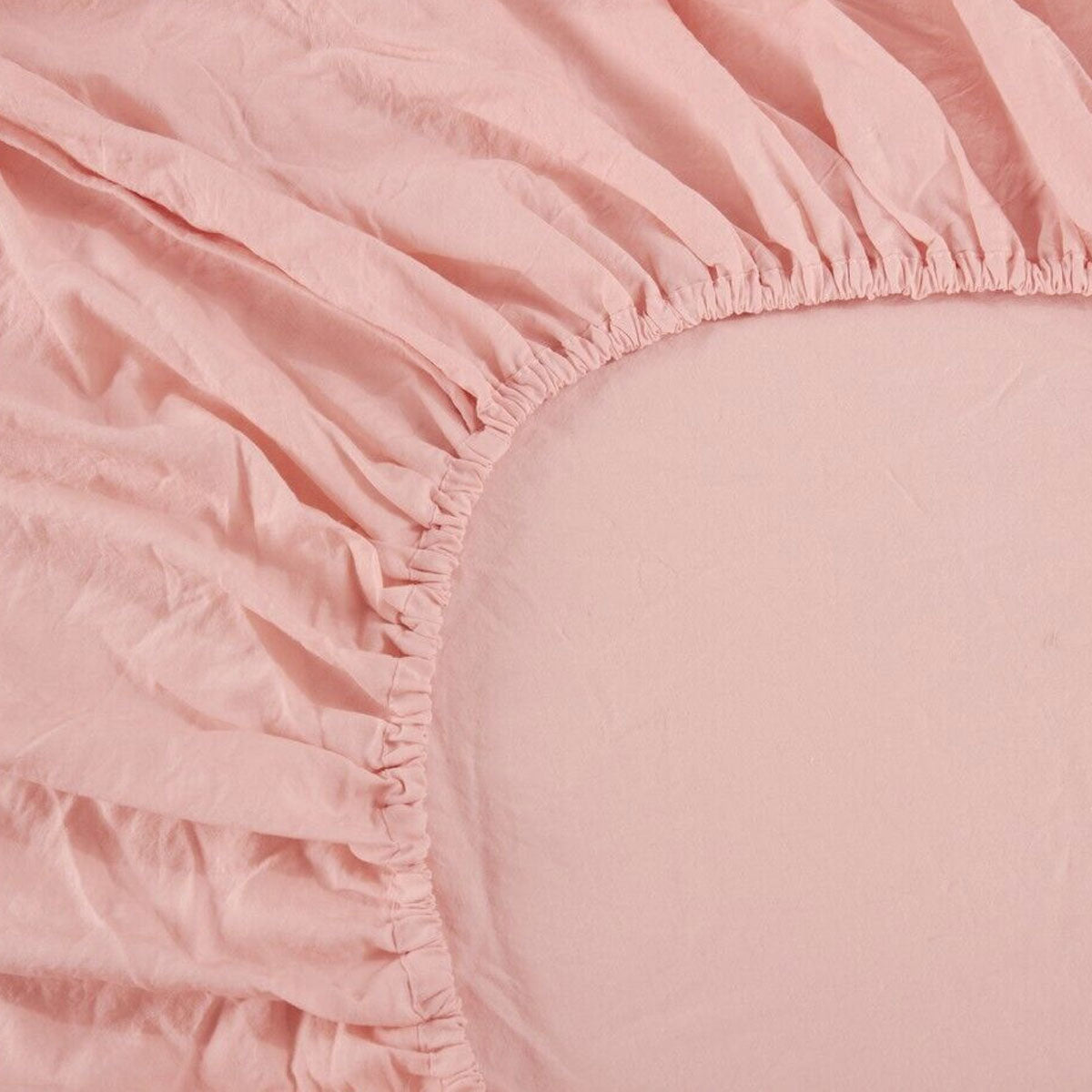 Ramesses 1000TC Linen Bamboo Fitted Sheet Combo Set Dusty Pink King Single