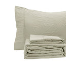 Ramesses Oatmeal Pebble Wash Linen Look Alternative Sheet Set Single
