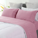 Ramesses Classic Rose Pebble Wash Linen Look Alternative Sheet Set Queen