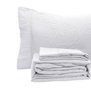 Ramesses White Pebble Wash Linen Look Alternative Sheet Set Single
