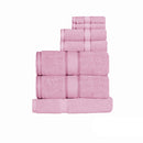 Kingtex 550gsm Cotton 7 Pce Towel Set Rose