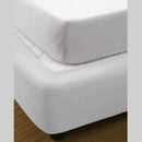 Ramesses Vertical Quilted Valance White DOUBLE