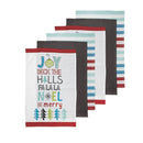 Ladelle Set of 6 Be Merry Kitchen / Cleaning 100% Cotton Tea Towels