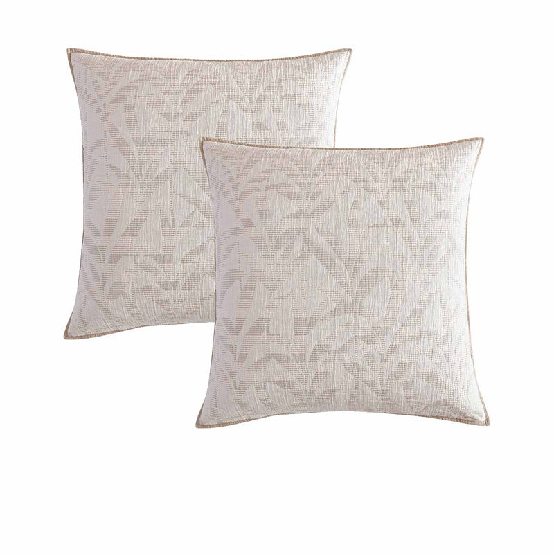 Platinum Collection Pair of Kailaini Caramel European Pillowcases 65 x 65cm