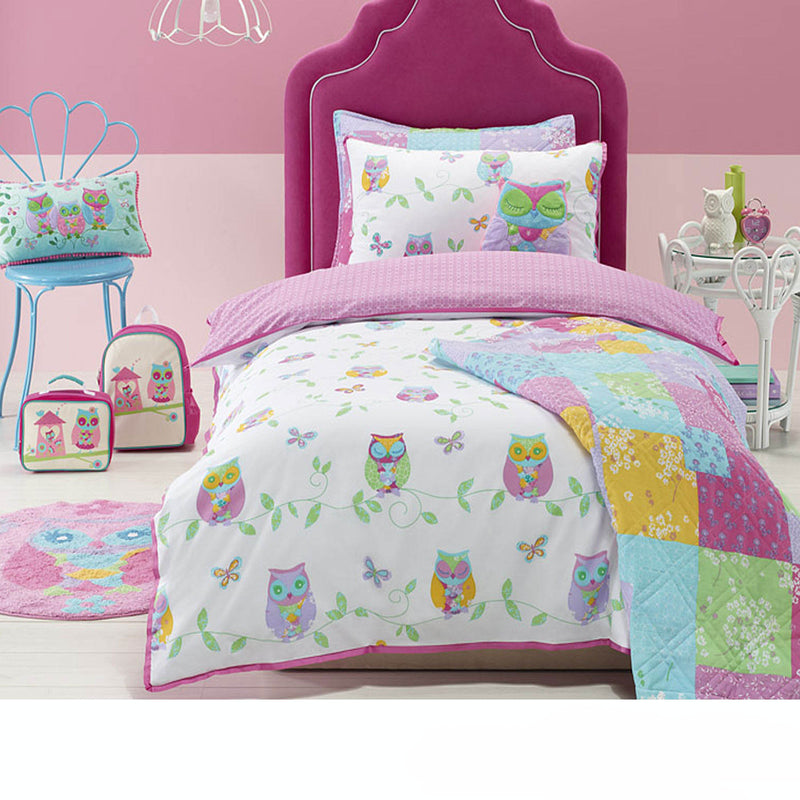 Jiggle & Giggle Owl Song Quilt Cover Set Double