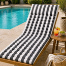 Rans Black Alfresco Cotton Outdoor Indoor Lounge Mat 62 x 194 cm