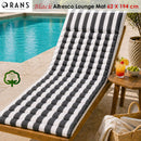 Rans Black Alfresco Cotton Outdoor Indoor Lounge Mat 62 x 194 cm