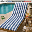 Rans Blue Alfresco Cotton Outdoor Indoor Lounge Mat 62 x 194 cm