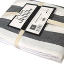 Rans Black Alfresco Stripes Cotton Tablecloth - Choose from 2 sizes 150cm x 250cm
