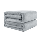 Super Soft Micro Flannel Plush Blanket Queen 220 x 240cm Cream