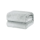 Super Soft Micro Flannel Plush Blanket Single 150 x 220 cm Grey