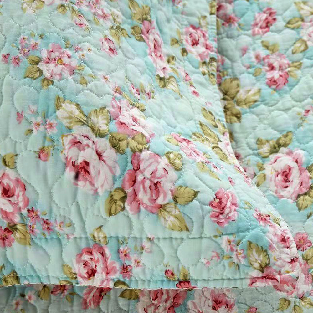 100% Cotton Cover Lightly Quilted Coverlet Set Isabella Multi Queen