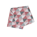 Triangles 175GSM Geometric Pattern Printed Polar Fleece Throw Rug 120 x 150cm Dusty Rose