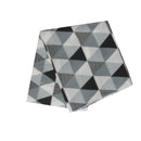 Triangles 175GSM Geometric Pattern Printed Polar Fleece Throw Rug 120 x 150cm Grey