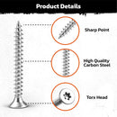 HORUSDY 324PCS Torx Wood Screws Assortment Kit Self Tapping with Storage Box