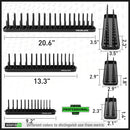 SWANLAKE 6PCS Socket Holder Tray Rack – Metric & SAE, 1/4" 3/8" 1/2" Drive