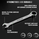 SWANLAKE 12Pcs Metric Ratcheting Spanner Set 6-18mm CR-V Steel 72-Tooth Holder