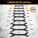 ELEAD 19Pcs 3mm Super Thin Wrench Set SAE Metric Chrome Vanadium Steel Tools