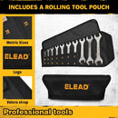 ELEAD 19Pcs 3mm Super Thin Wrench Set SAE Metric Chrome Vanadium Steel Tools