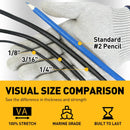 ELEAD 1/8" x 110FT Elastic Bungee Cord Roll 3mm Marine Grade Shock Cord 29lbs