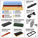 Elead 10pcs Knife Sharpening Stone Kit 400/1000 3000/8000 Grit Whetstone Set