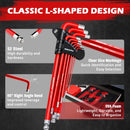 SEDY 30Pc Allen Key Set Long Arm Hex & Torx Keys with Grip Handle SAE Metric