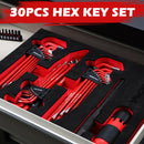 SEDY 30Pc Allen Key Set Long Arm Hex & Torx Keys with Grip Handle SAE Metric