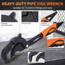 HORUSDY 2Pc Adjustable Wrench Quick Multi-Function Spanner Power Grip Pipe Set