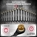 Mechanics Tool SAE/Metric 1/4" & 3/8" Drive Socket Adapters Combination Wrench