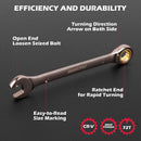 SEDY 24PCS Ratcheting Wrench Set Metric SAE CR-V Steel 72T With Magnetic Holder