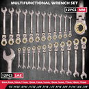 SEDY 24Pc Flexi Head Ratchet Spanner Set Metric & SAE with Magnetic Organizer