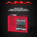 SEDY 320Pcs Helicoil Thread Repair Kit SAE Metric HSS Drill Bits Thread Restorer
