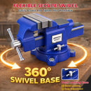 SEDY 6" Bench Vise Heavy Duty Workbench Clamp Anvil 360° Swivel Base Jaw Pads