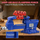 SEDY 6" Bench Vise Heavy Duty Workbench Clamp Anvil 360° Swivel Base Jaw Pads