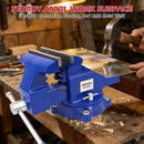 SEDY 6" Bench Vise Heavy Duty Workbench Clamp Anvil 360° Swivel Base Jaw Pads