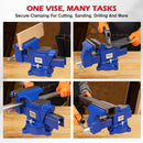 SEDY 6" Bench Vise Heavy Duty Workbench Clamp Anvil 360° Swivel Base Jaw Pads