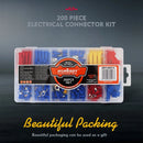 HORUSDY 200PCS Crimp Terminals Wire Connector Kit Spade Ring Butt for Car Wiring
