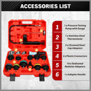 18PCS Radiator Pressure Tester Coolant Purge Refill Vacuum Cooling System Kit