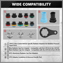 18PCS Radiator Pressure Tester Coolant Purge Refill Vacuum Cooling System Kit